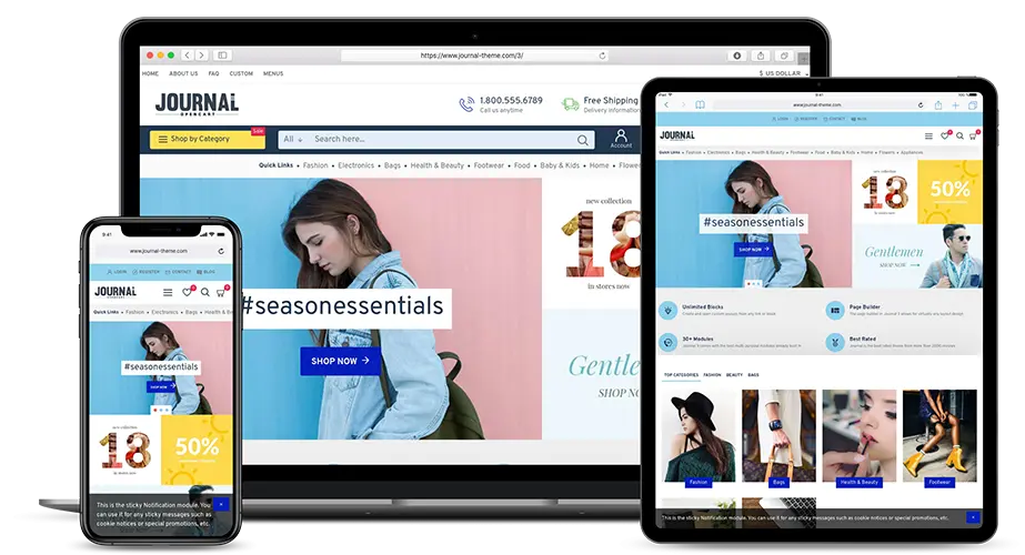 OpenCart Journal Türkçe Tema - 3