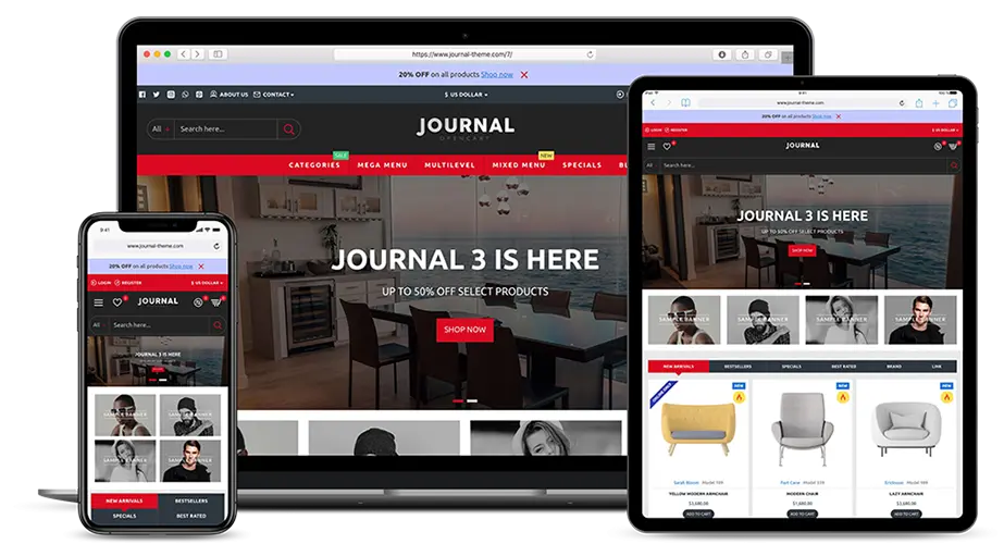 OpenCart Journal Türkçe Tema - 7